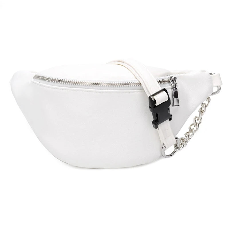 Sac banane en cuir blanc - Blanka