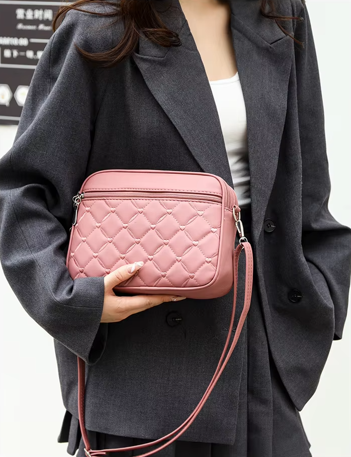 Sac bandoulière pour femme rose pale -