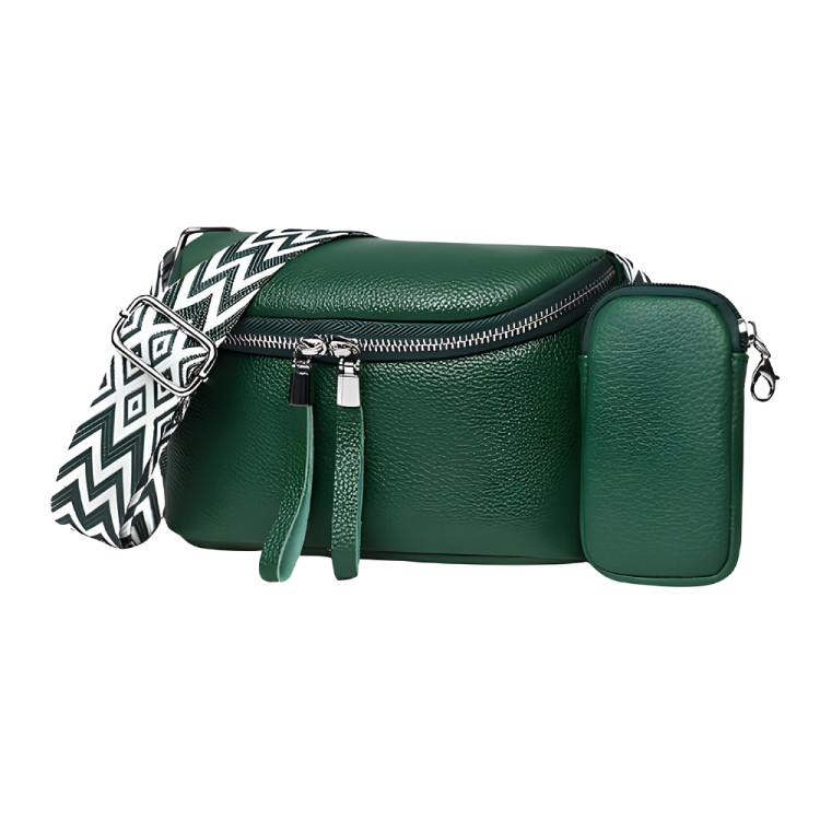 Sac banane simili cuir vert